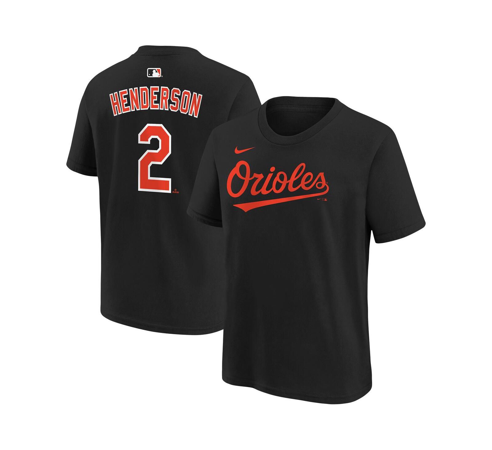 Nike Big Boys and Girls Gunnar Henderson Black Baltimore Orioles Name & Number T-Shirt