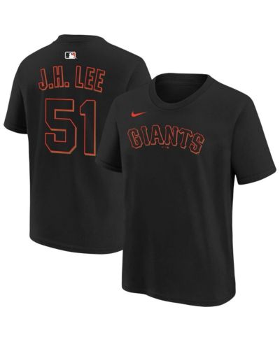 Nike Big Boys and Girls Jung Hoo Lee Black San Francisco Giants Name & Number T-Shirt