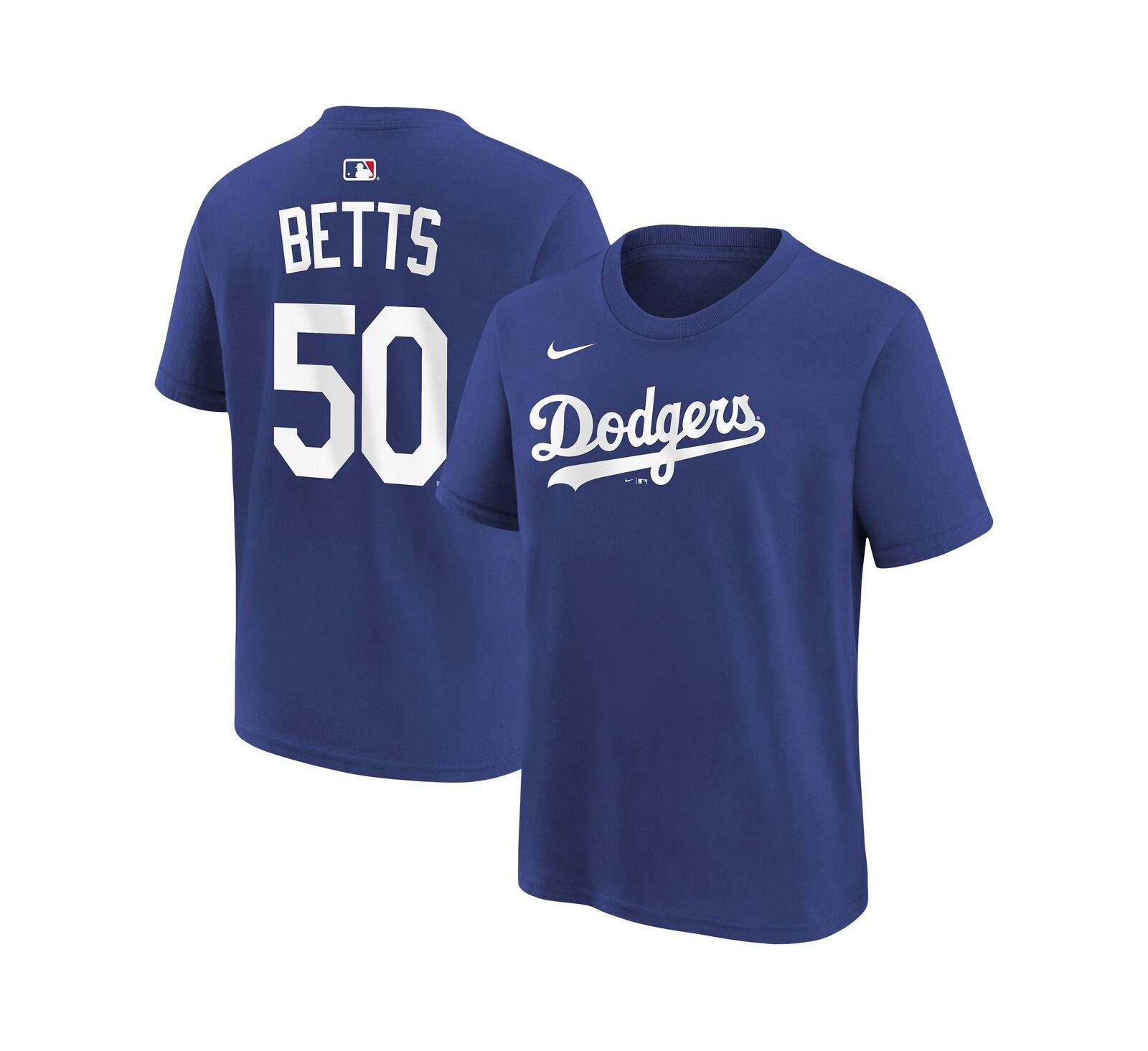 Nike Big Boys and Girls Mookie Betts Royal Los Angeles Dodgers Name & Number T-Shirt