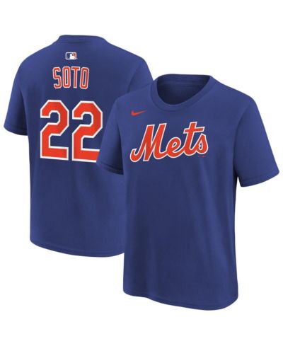 Детская футболка Nike Juan Soto Royal New York Mets Name & Number