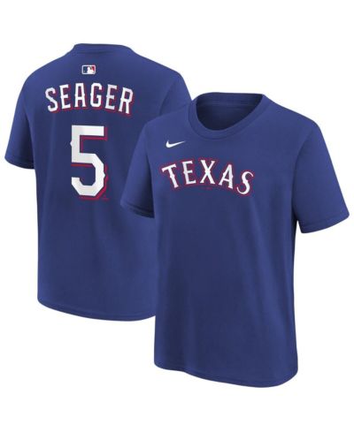 Nike Big Boys and Girls Corey Seager Royal Texas Rangers Name & Number T-Shirt