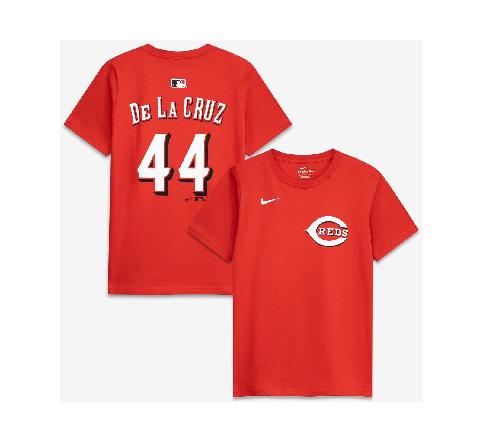 Nike Big Boys and Girls Elly De La Cruz Red Cincinnati Reds Name & Number T-Shirt