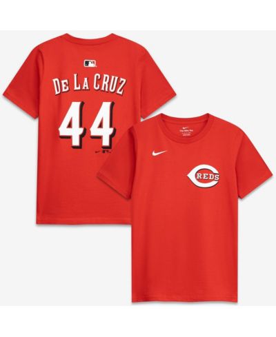Футболка Nike Big Boys and Girls Elly De La Cruz Red Cincinnati Reds Name & Number