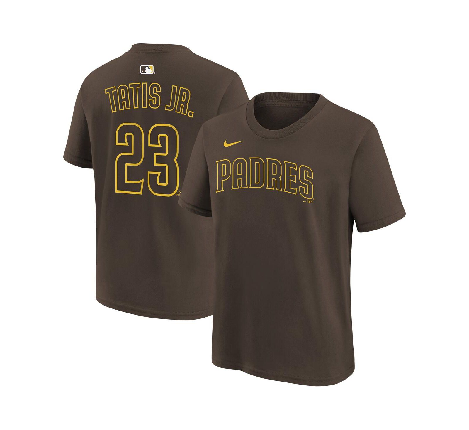 Nike Big Boys and Girls Fernando Tatis Jr. Brown San Diego Padres Name & Number T-Shirt
