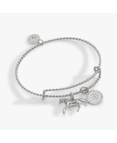 Alex and Ani Horse Rope Textured Charm Bangle Bracelet