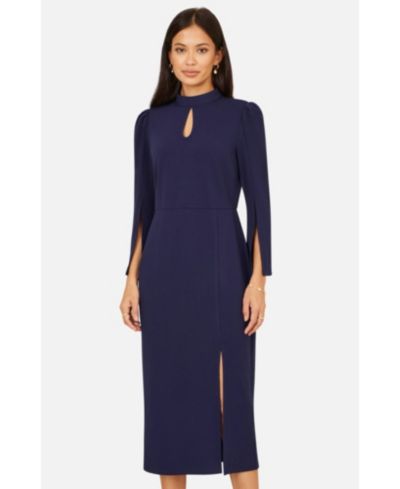 Женское платье Yumi Mock Neck Keyhole Tailored Midi Dress