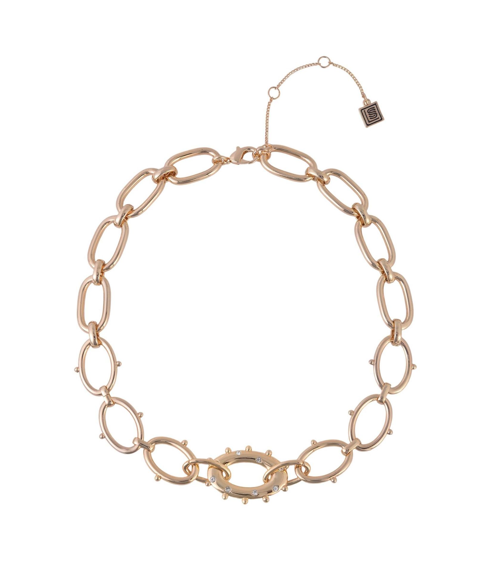Laundry by Shelli Segal Gold Tone Oval Link Necklace
