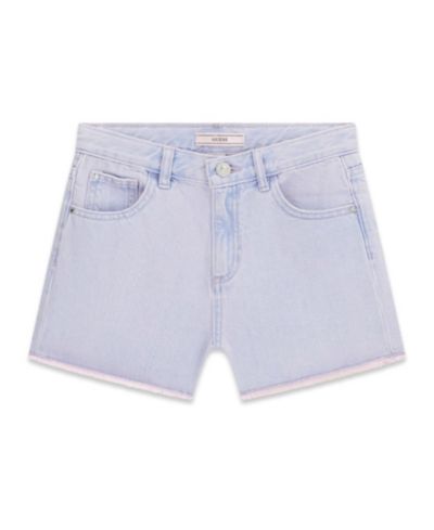 GUESS Girls' 7-16 Overdye Denim Shorts
