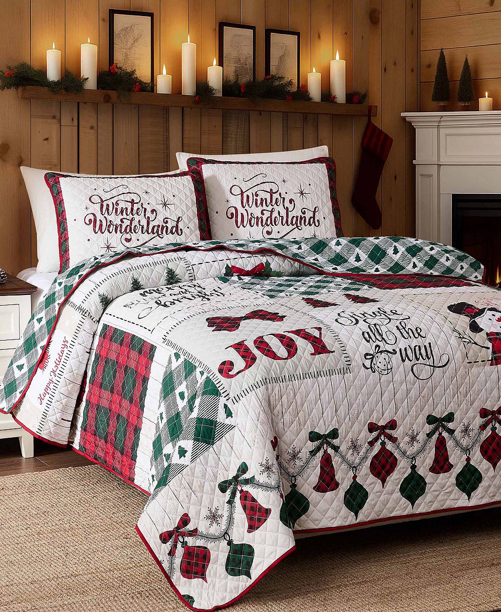 Avanti Patchwork Plaid Reversible 3-Pc. Quilt Set, Full/Queen
