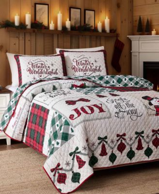 Avanti Patchwork Plaid Reversible 3-Pc. Quilt Set, Full/Queen