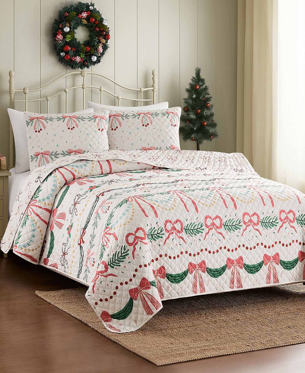 Avanti Bows Branches Reversible 2-Pc. Quilt Set, Twin