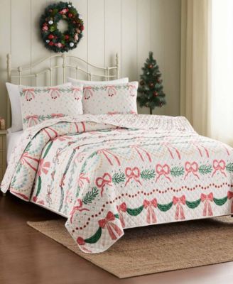 Avanti Bows Branches Reversible 2-Pc. Quilt Set, Twin