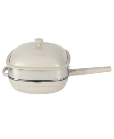 Crock Pot Northvale 5.3 Qt керамическая сковорода с антипригарным покрытием, крышкой и корзиной для пароварки, литой алюминий, база для индукции
