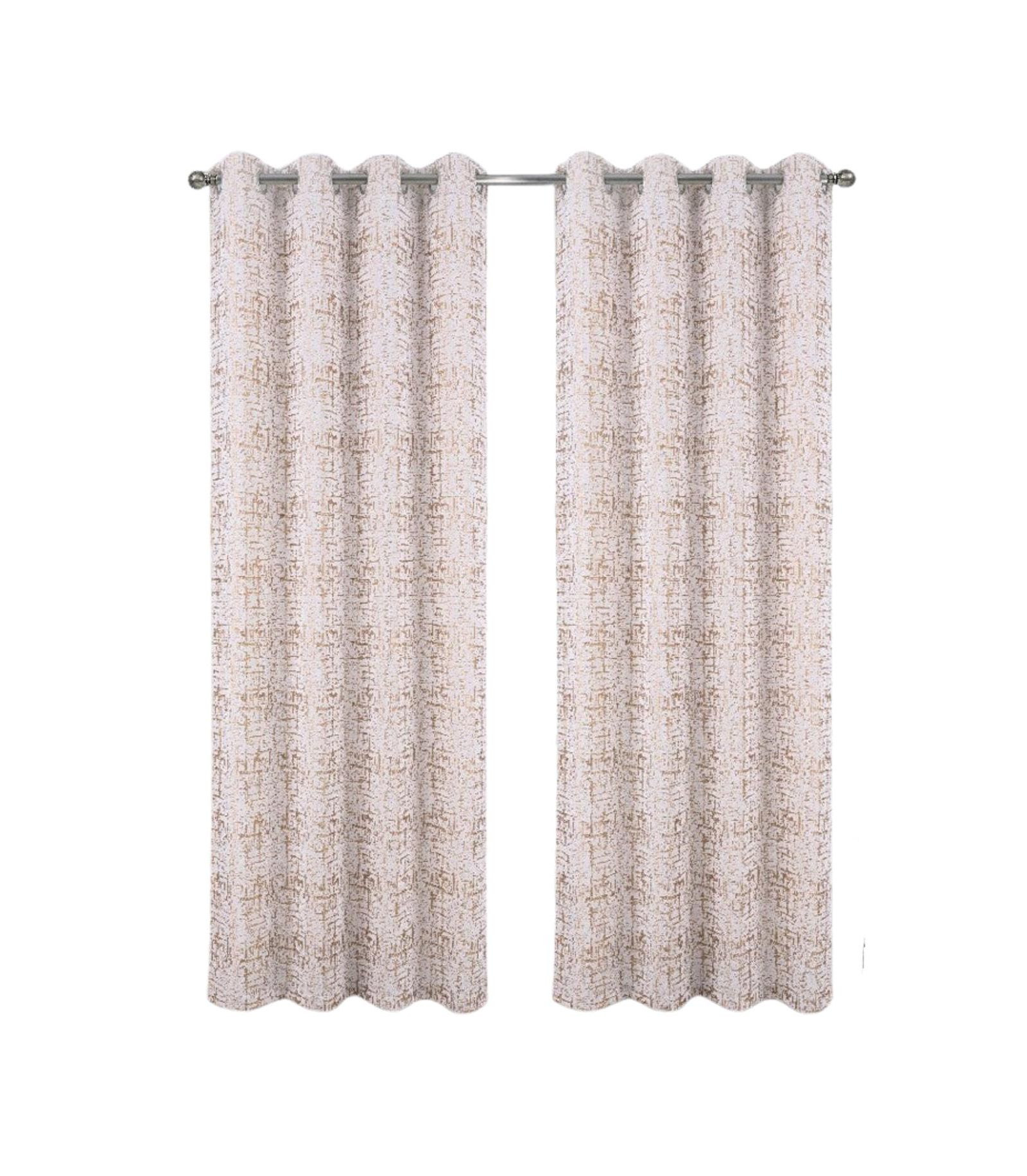 RT Designers Collection 100% Polyester 140 GSM Luca Jacquard Grommet Curtain Panel 54" x 84"