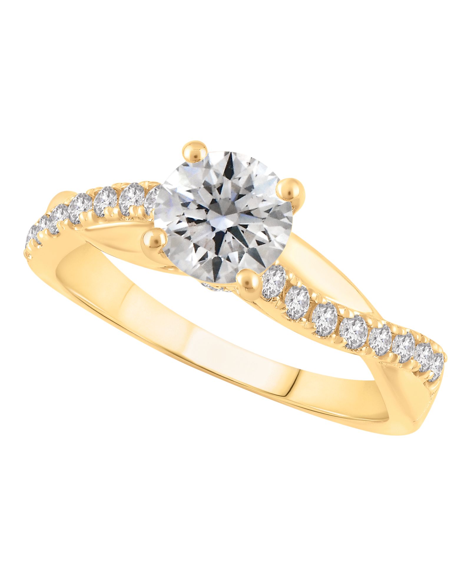 Macy's обручальное кольцо с выращенным алмазом 1-1/4 ct. t.w. в 14k Gold