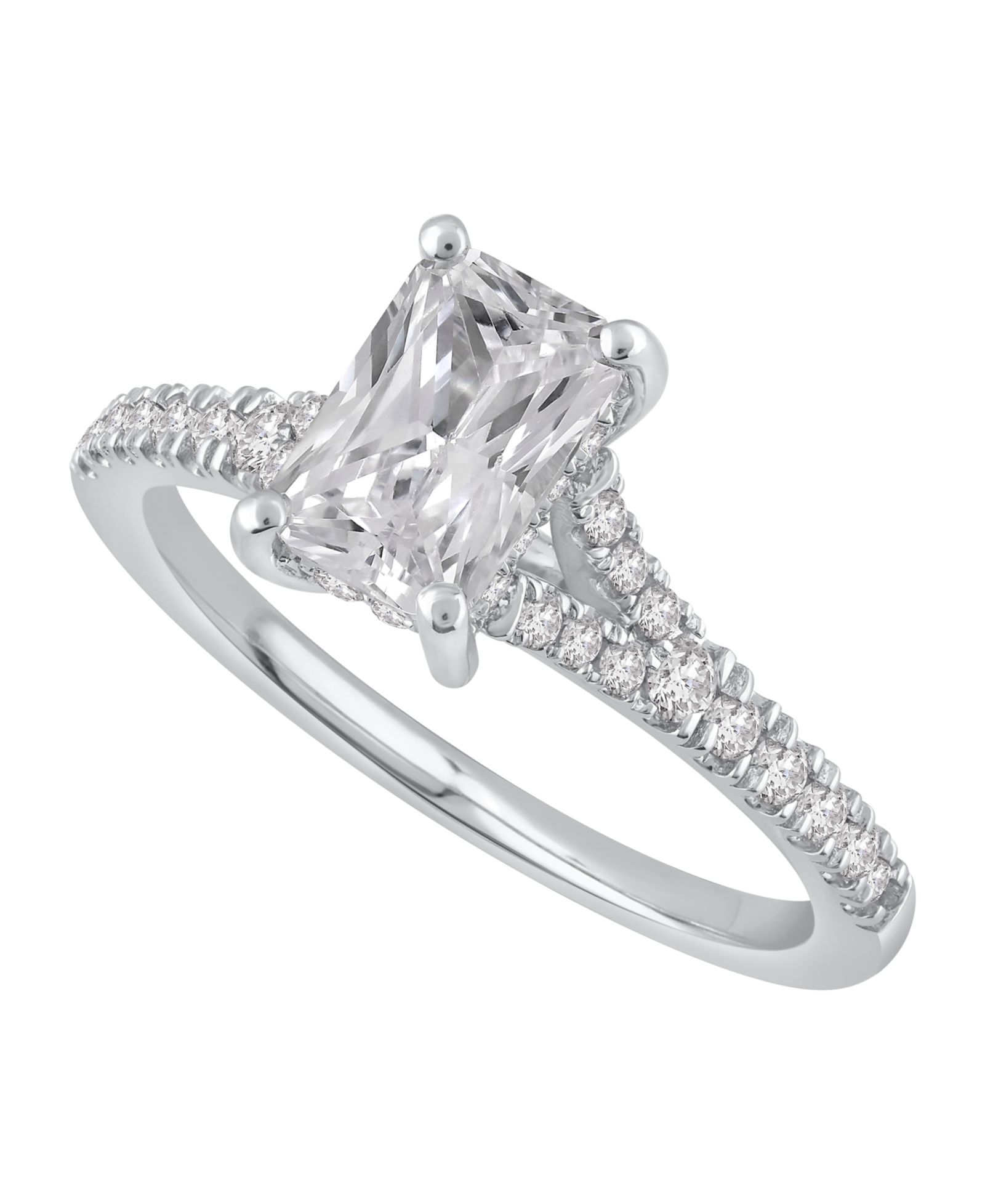 Macy's обручальное кольцо с выращенным бриллиантом 1-1/4 ct. t.w. в 14k White Gold