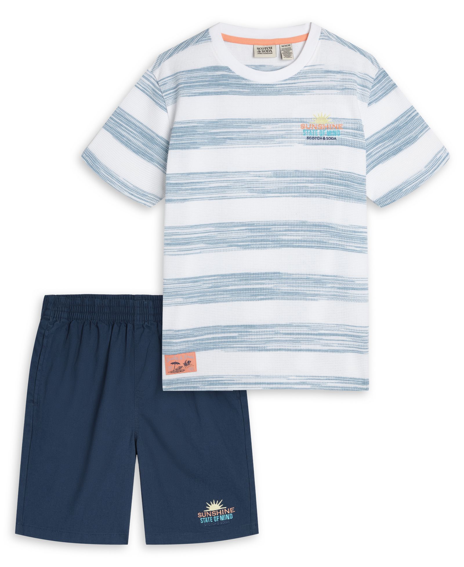 Комплект из футболки и шорт SCOTCH & SODA в полоску для мальчиков, 2 части