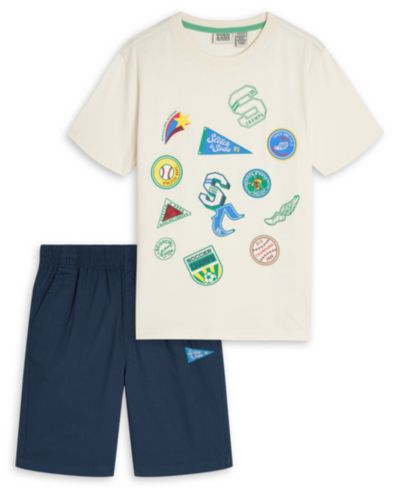 Детский комплект SCOTCH & SODA Boys' 4-7 Graphic Crewneck T-Shirt и Shorts, 2-Piece Set