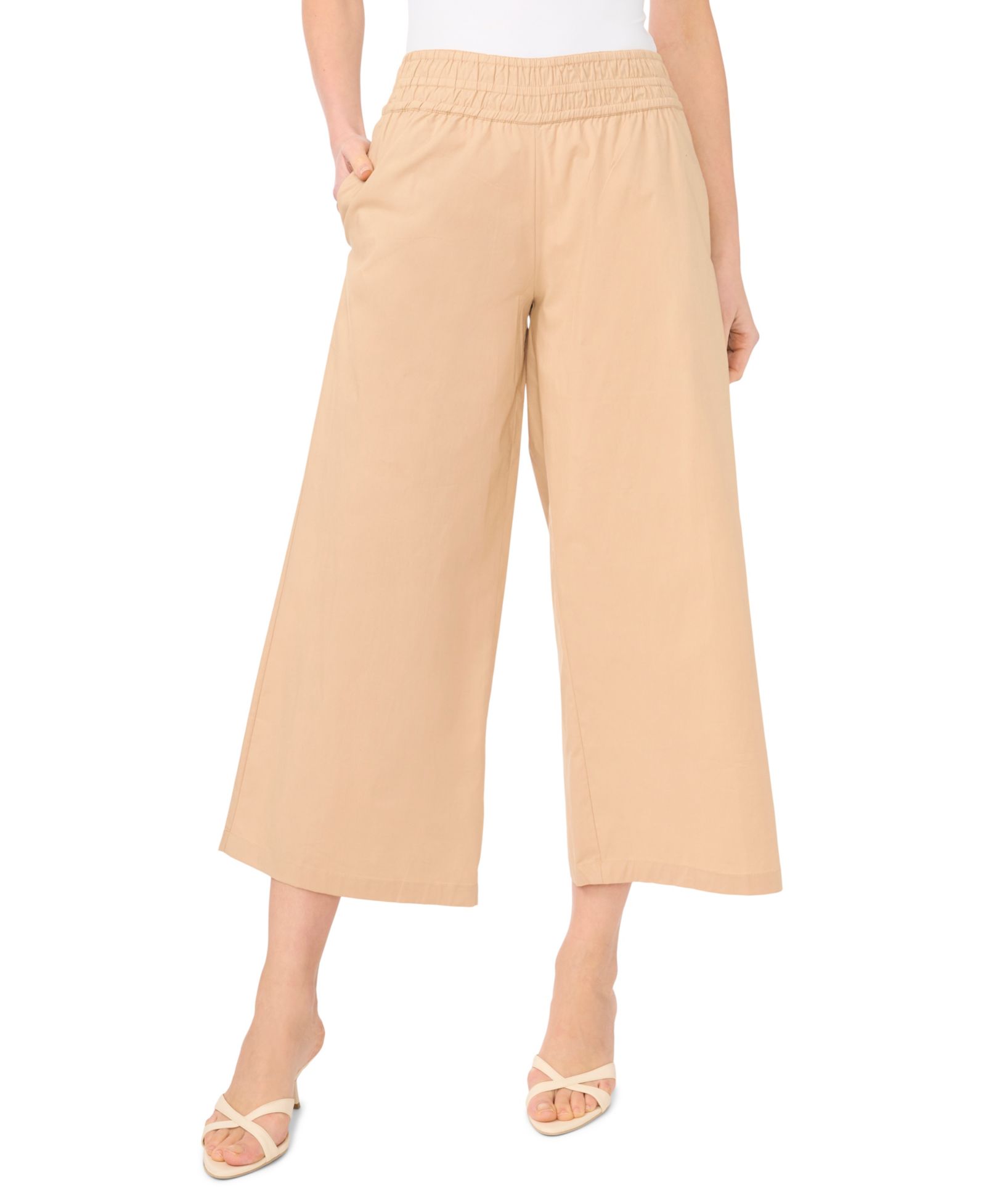 CeCe Women's Smock Waist Pull-On Pants