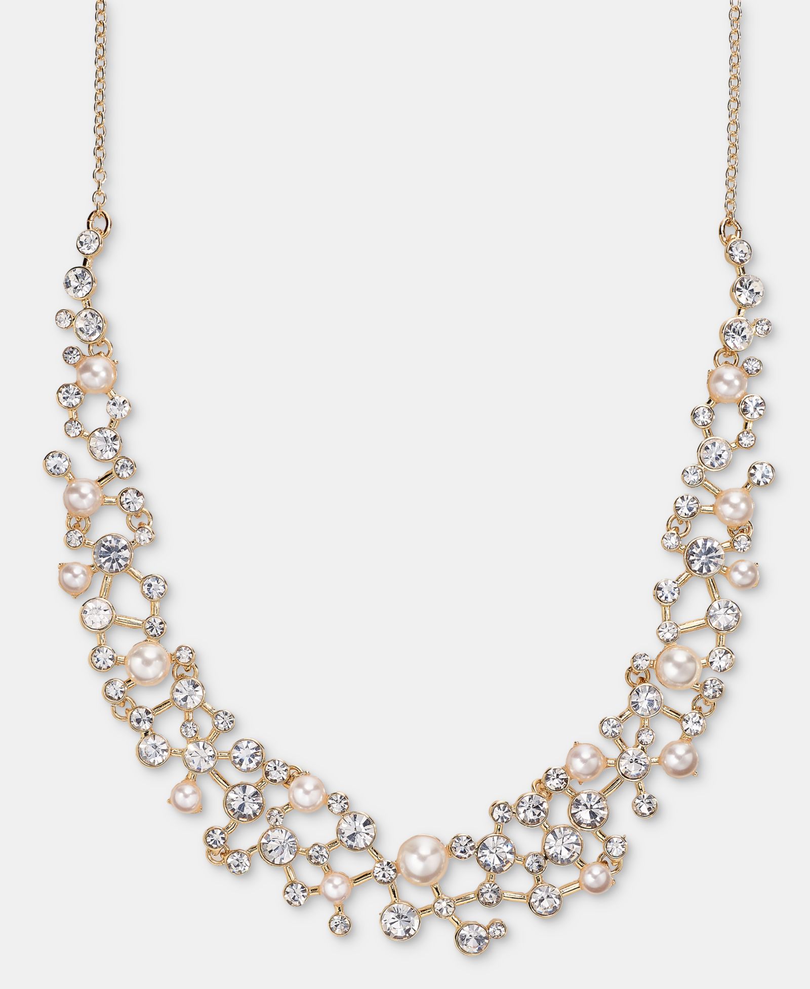 Anne Klein ожерелье с кристаллами и имитацией жемчуга, 16" + 3" extender