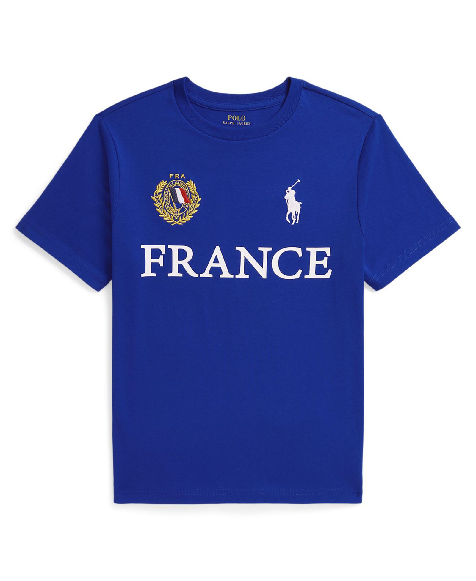 Детская хлопковая джерси футболка Polo Ralph Lauren France 8-20