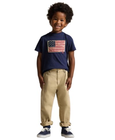 Детская хлопковая футболка Polo Ralph Lauren Flag 2-7