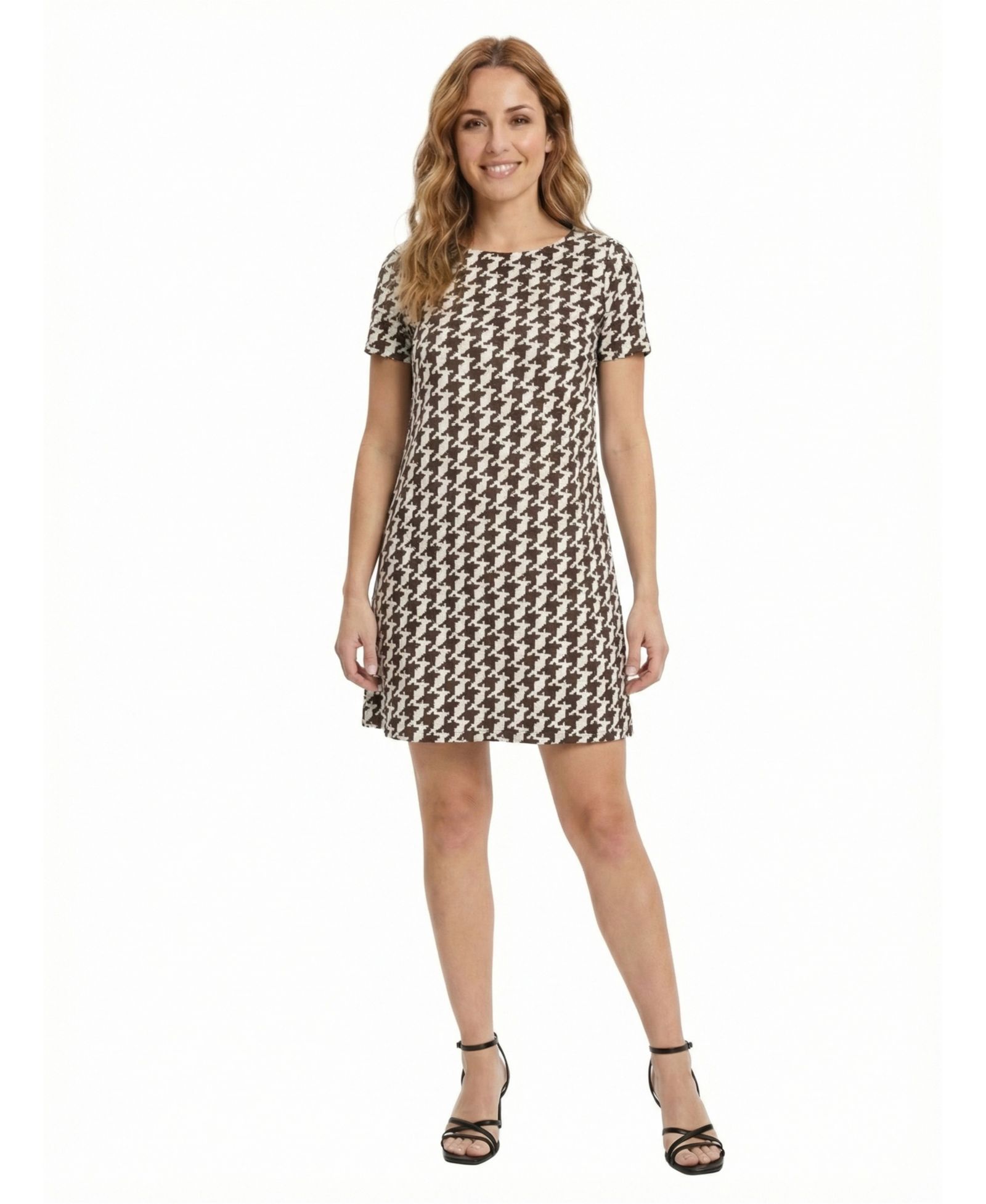 24seven Comfort Apparel Petite платье мини Shift с геометрическим принтом