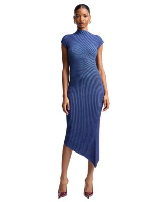 Avec Les Filles Женский Ribbed Sweater Midi Dress