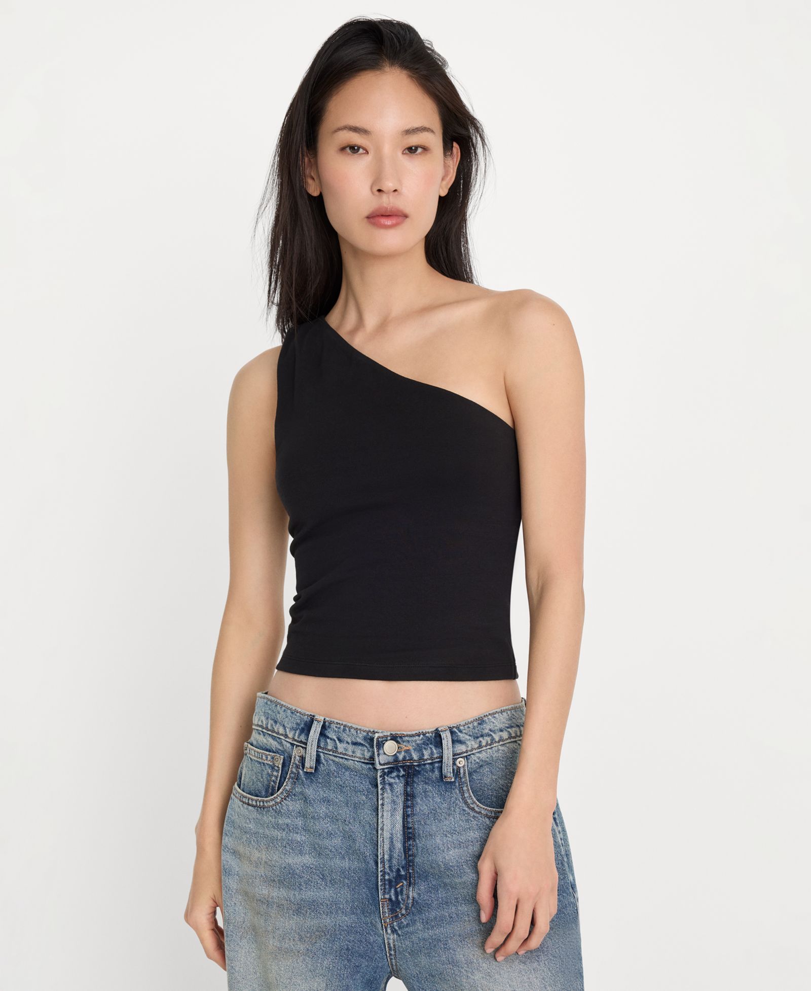 Good American Women's One-Shoulder Top, Regular & Plus Size