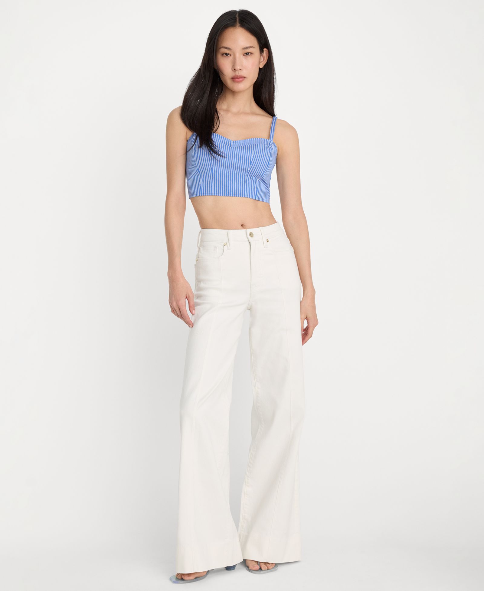 Good American Women's High-Rise Wide-Leg Jeans