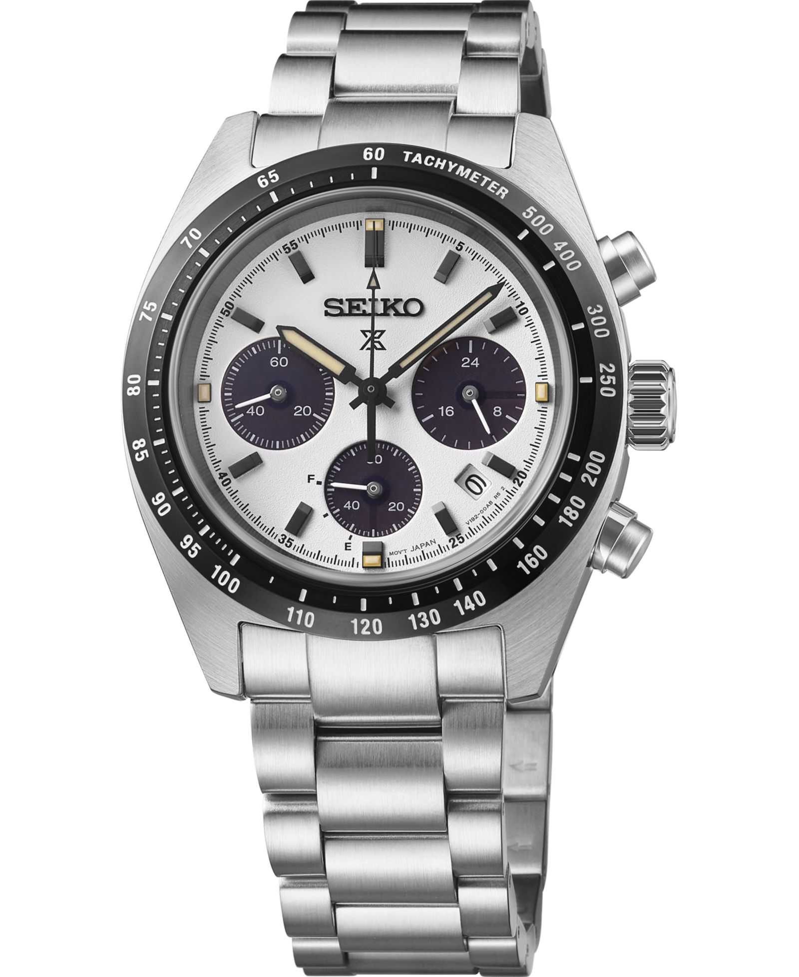 Seiko Мужские часы Prospex Speedtimer Solar Stainless Steel Bracelet 39mm