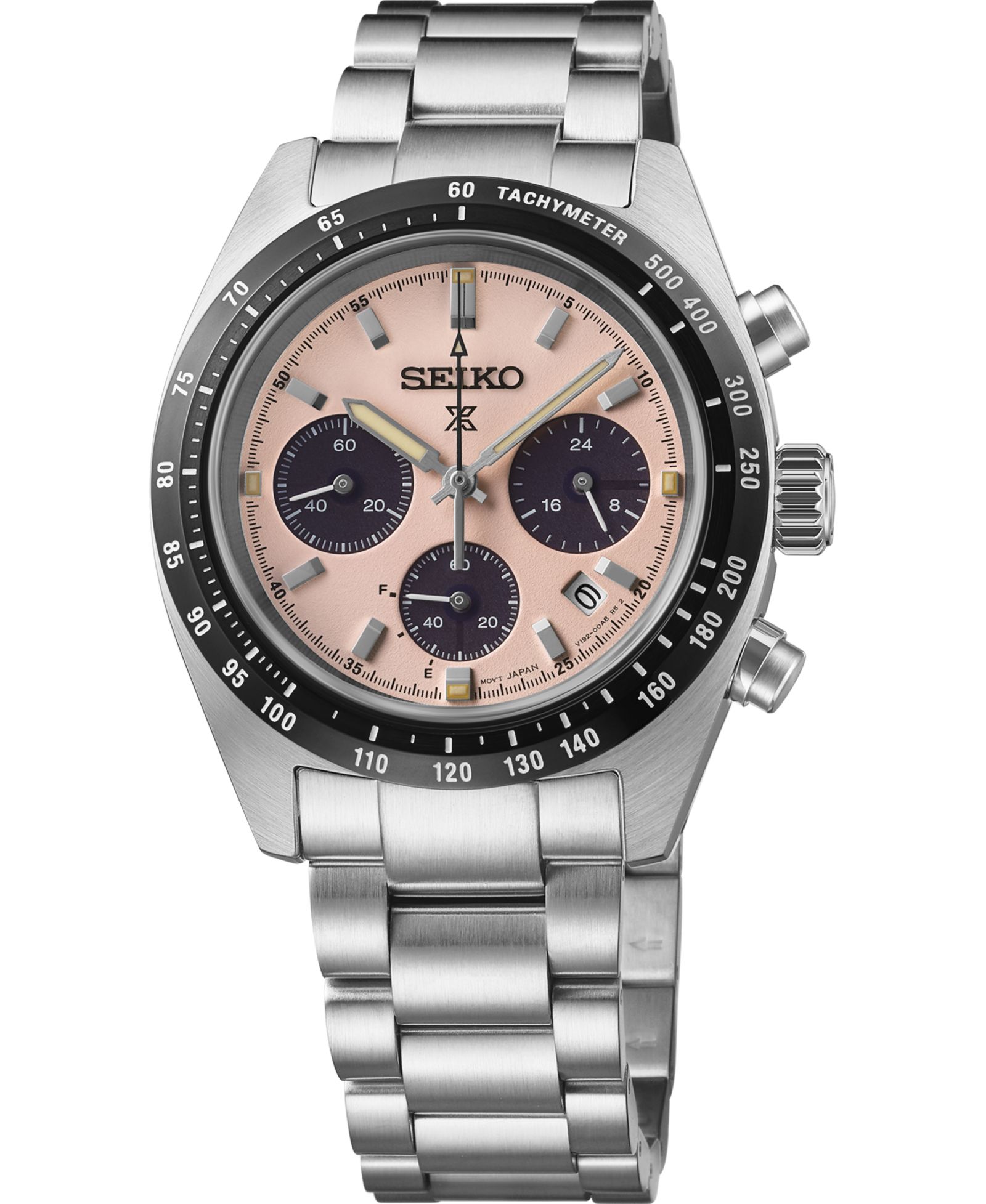 Seiko Мужские Chronograph Prospex Speedtimer Solar Stainless Steel Bracelet Watch 39mm