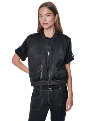 DKNY Женская куртка с контрастной строчкой и откидными манжетами