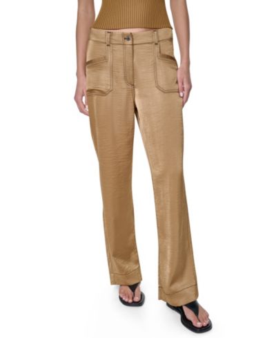 Брюки DKNY, женские, прямые, с отделочной строчкой