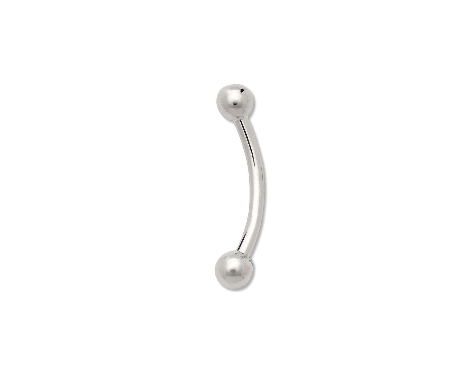 Curata Jewelry Solid 14k Gold 2mm Ball 16g Curved Eyebrow Piercing Jewelry