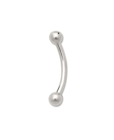 Curata Jewelry Solid 14k Gold 2mm Ball 16g Curved Eyebrow Piercing Jewelry