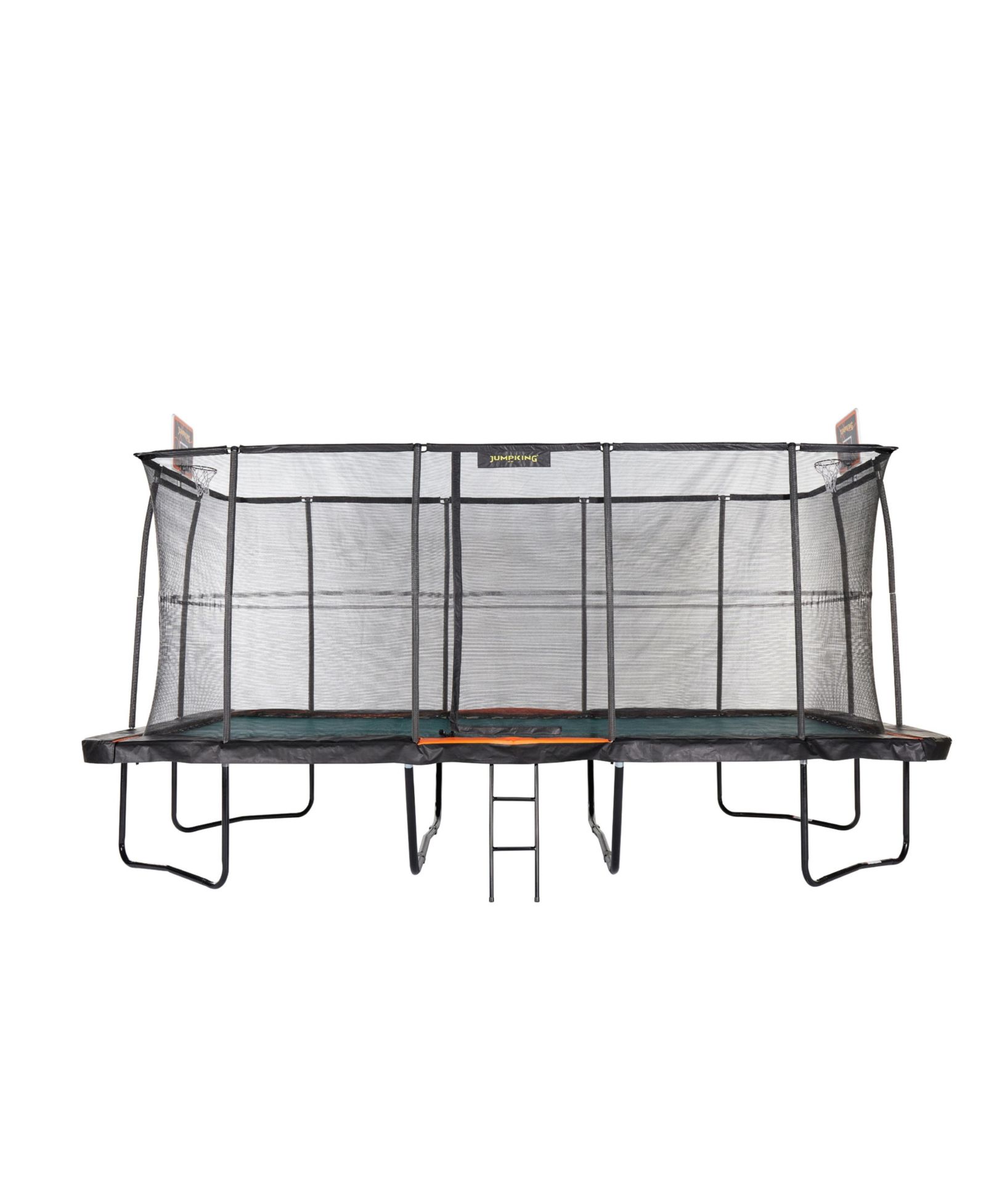 Прямоугольный батут JumpKing Pro-Series 10' x 18' с лестницей и 2 баскетбольными кольцами