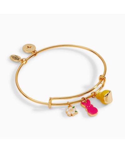 Alex and Ani Peeps Chick and Bunny Multi Charm Bangle Bracelet