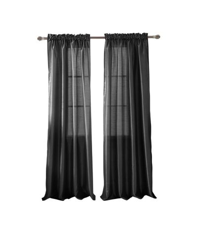 RT Designers Collection 100% Polyester 82 GSM Faux Silk Nikki Rod Pocket Curtain Panel 54" x 90"