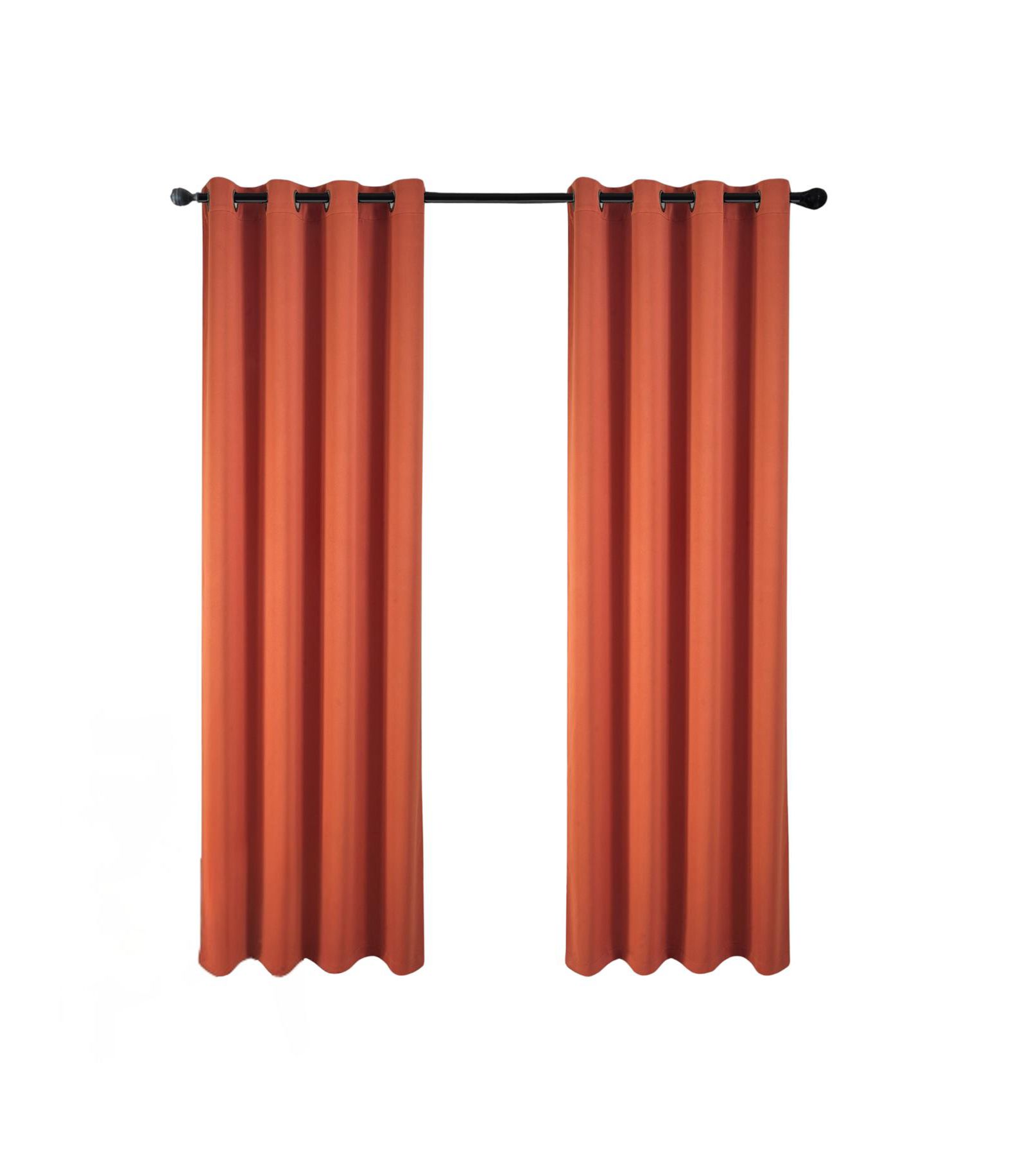 Штора RT Designers Collection 100% Polyester 250 GSM Riley 100% Blackout Grommet Panel 54" x 45" Spice