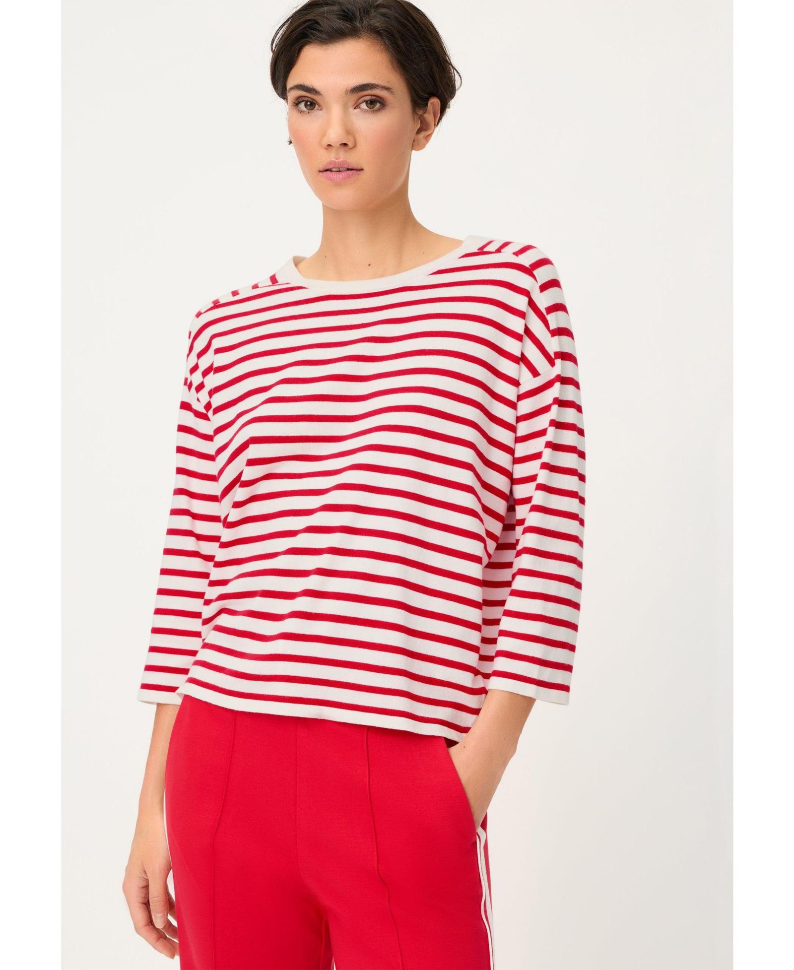 Olsen Women's Striped Fine Knit Sweater