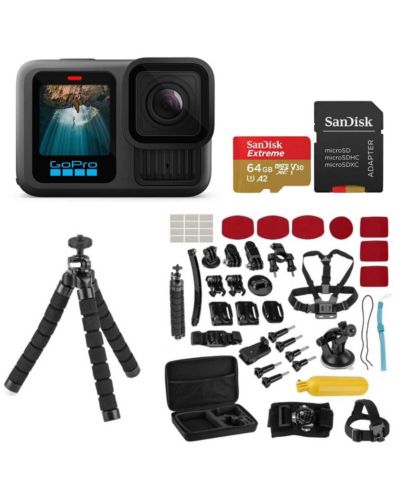 GoPro HERO13 Camera + SD Card & Accessories Kit