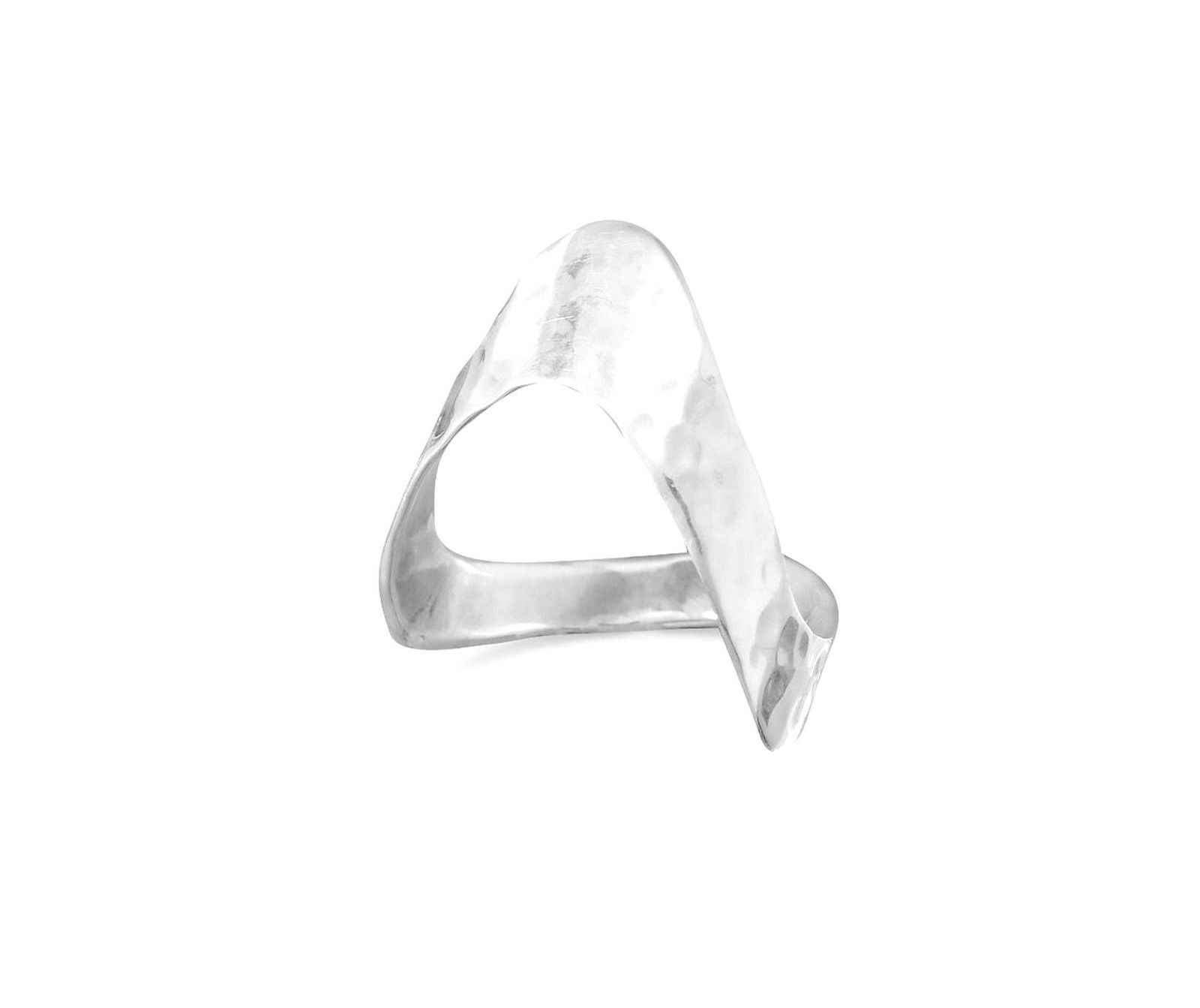 Curata Jewelry Chevron Wave Ring Sterling Silver