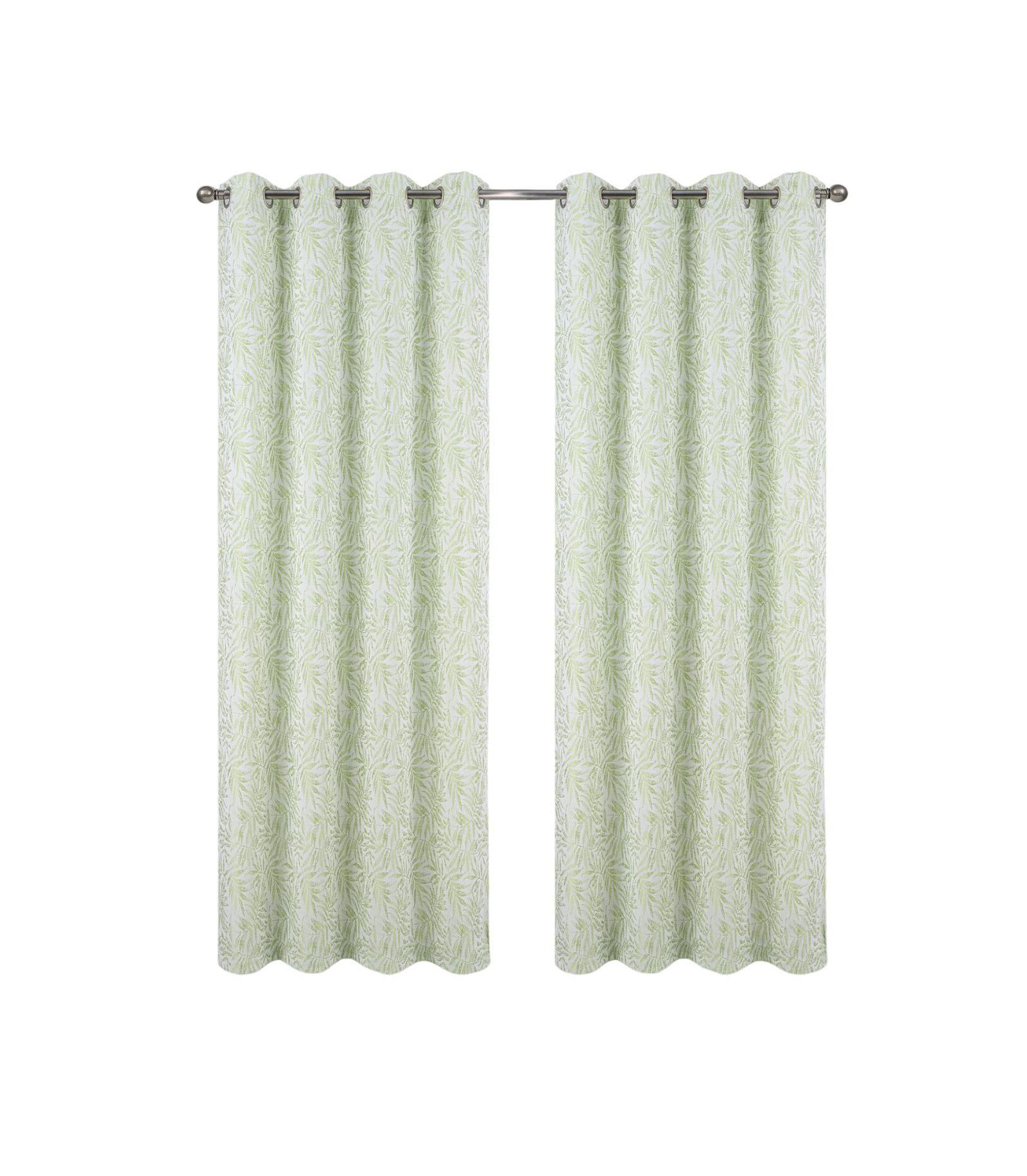 RT Designers Collection 100% Polyester 140 GSM Liana Jacquard Grommet Curtain Panel
