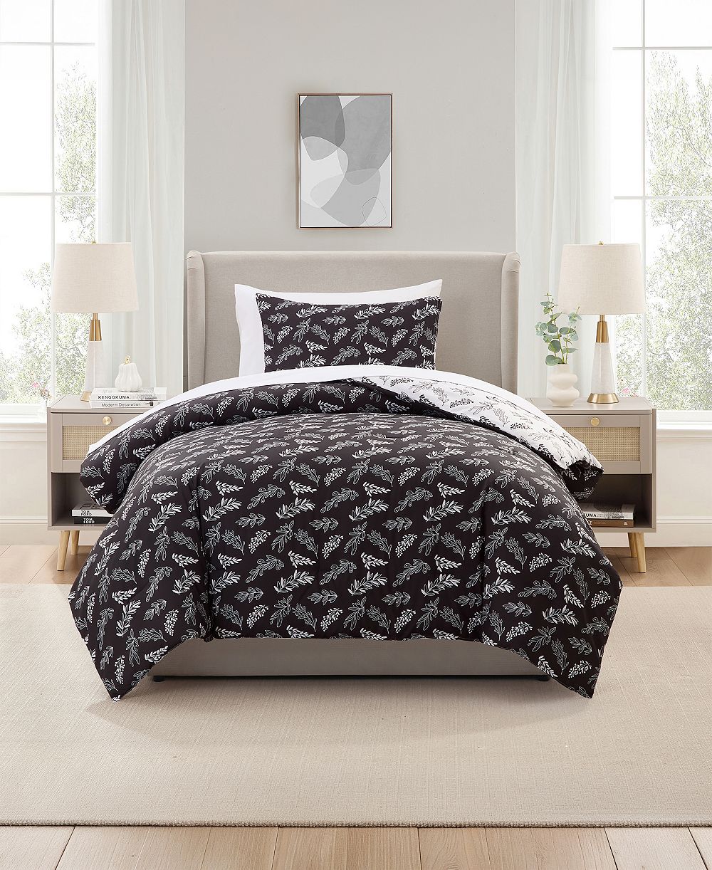 Комплект постельного белья Nestl Luxury Soft Botanical Design 5-Pc. Twin XL