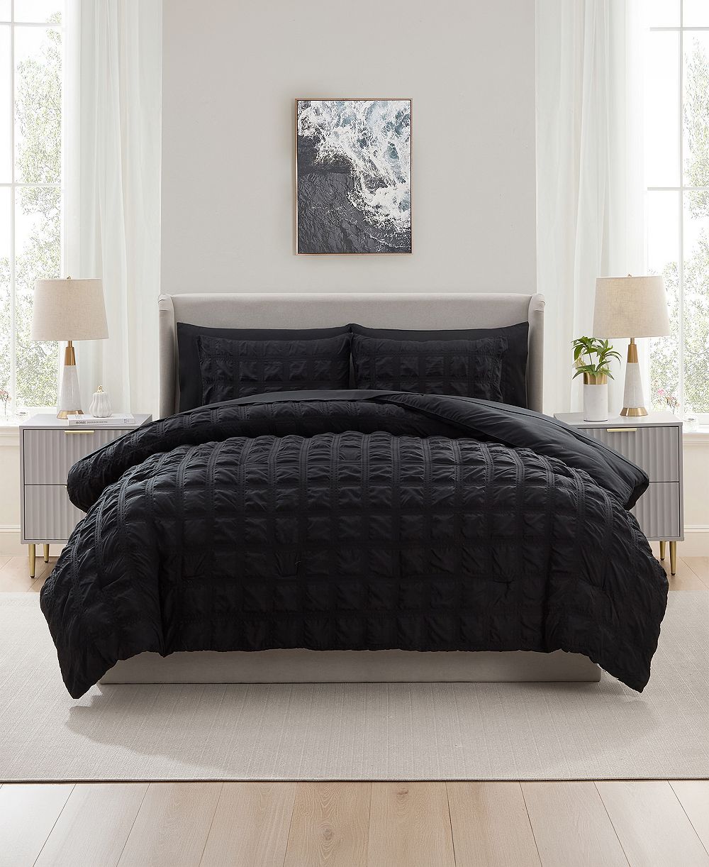 Nestl Luxury Soft Seersucker Design 7-Pc. Comforter Set, Queen