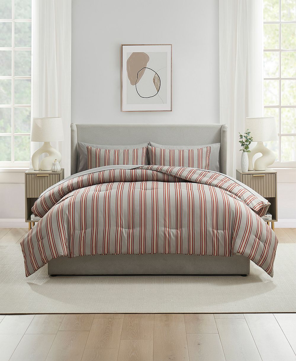 Nestl Luxury Soft Modern Striped Design 7-Pc. Comforter Set, King