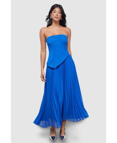 Платье миди Warehouse Women's Bandeau Bodice Pleated