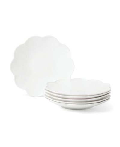 Lenox Studio 1414 Bone China Scallop Dinner Plates, Set of 6