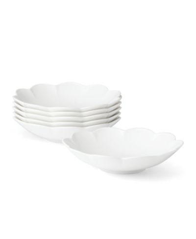 Lenox Studio 1414 Bone China Scallop Pasta Bowls, Set of 6